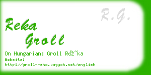 reka groll business card